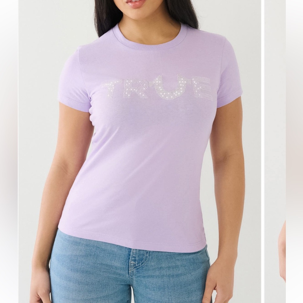 True Religion Brand Jeans Studded Logo Graphic T-Shirt